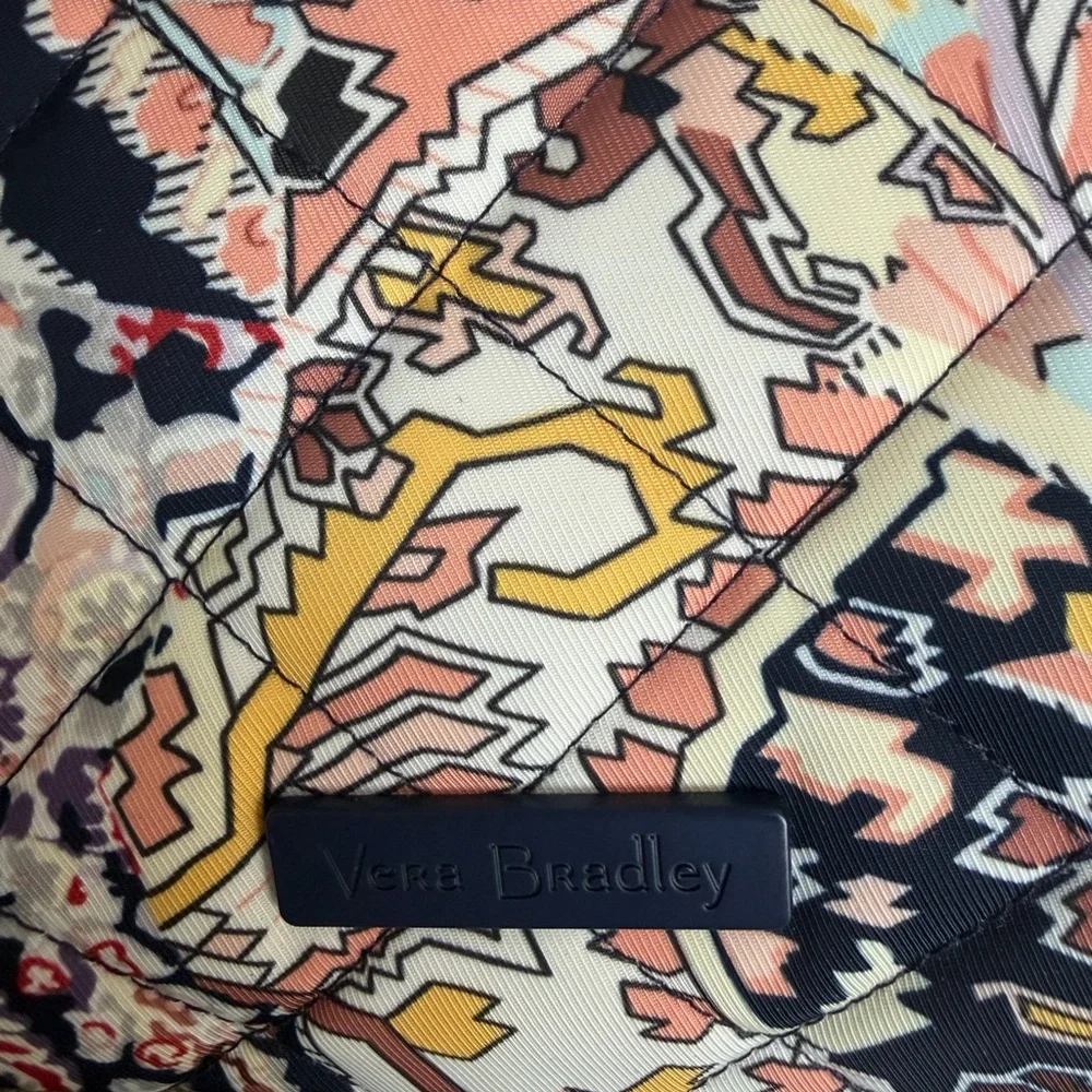 Vera Bradley Navy and Pink Patterned Cosmetic Bag